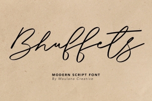 Bhuffets Modern Script Font Font Download