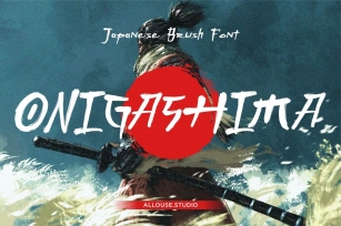 ONIGASHIMA - A Japanese Brush Font Font Download