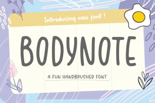 BODYNOTE Fun Handbrushed Font Font Download