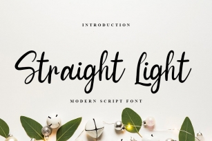 Straight Light | Modern Script Font Font Download