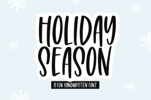 Holiday Season - A Tall Handwritten Font Font Download