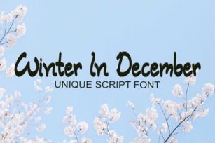 Winter in December Font Download