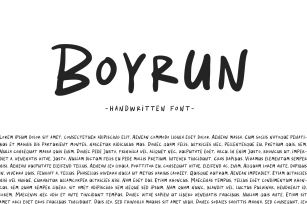 Boyrun - Handwritten Font Font Download
