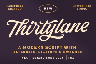 Thirtylane - Modern Script Font Download