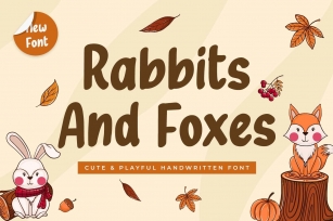 Cute Handwritten Font - Rabbits and Foxes Font Download