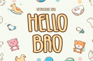 Hello Bro - Cute Display Font Font Download