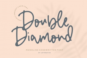Double Diamond Monoline Handwritten Font Font Download