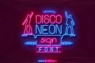 Disco Neon Sign Font Font Download
