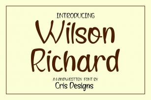 Wilson Richard Font Font Download