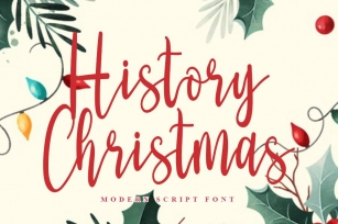 History Christmas | Modern Script Font Font Download