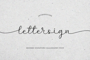 Lettersign Font Download