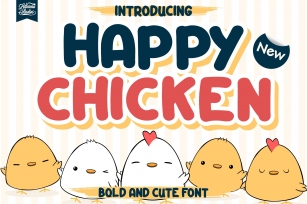Happy Chicken - Bold and Rounded Font Font Download