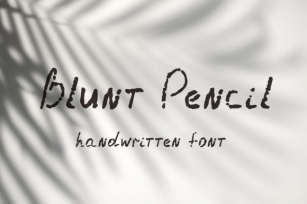 Blunt Pencil. Font Download