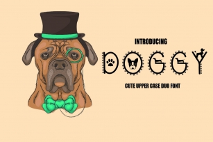 Doggy Font - A Cute upper case duo font Font Download