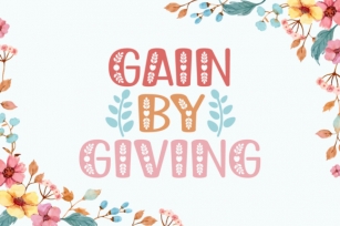 Gain by Giving Font Download