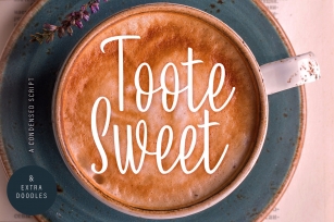 Toote Sweet | A Condensed Script & Extra Doodles Font Download
