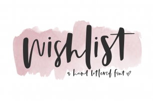 Wish List - Hand Lettered font Font Download