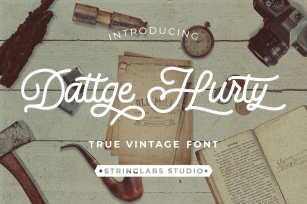 Dattge Hurty - Monoline Retro Font Font Download