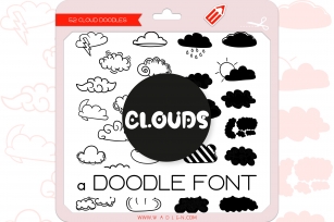 Cloud Doodles - Dingbats Font Font Download