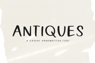 Antiques - A Handwritten Font Font Download