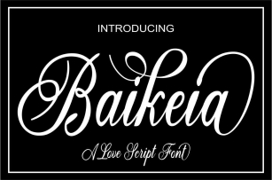Baikeia Script Font Download