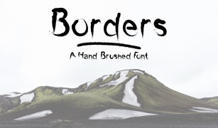 Borders, a hand brushed font Font Download