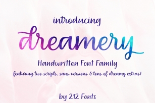 Dreamery Script and Sans Handwritten Feminine Font Trio Font Download