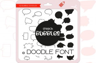 Speech Bubble Doodles - Dingbats Font Font Download