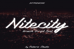 Nitecity | Modern Brush Font Font Download