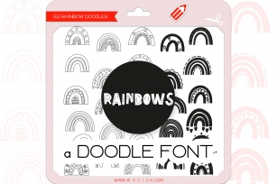 Rainbow Doodles - Dingbats Font Font Download
