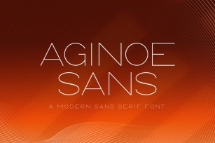 Aginoe - Modern Sans Serif Font Font Download