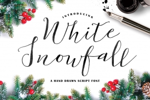 White Snowfall Script Font Font Download