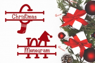 Christmas Surprise Monogram + Bonus Regular Font Font Download