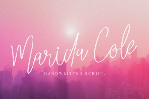 Marida Cole - Handwritten Script Font Download