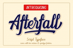 The Afterfall - Script Typeface Font Download