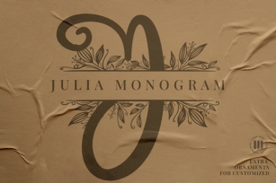 Julia Monogram Font Download