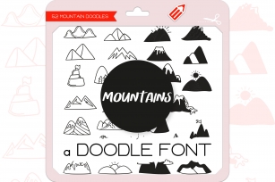 Mountain Doodles - Dingbats Font Font Download