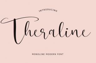 Theraline Monoline Modern Font Font Download