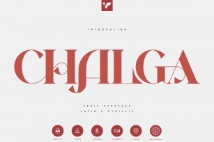Chalga - Serif Typeface 3 weights Font Download