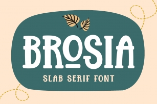 Brosia - Slab Display Font Font Download