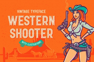Western Shooter font with bonus Font Download