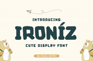 Ironiz - Cute Display Font Font Download