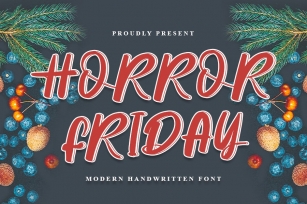 Horror Friday - Modern Handwritten Font Font Download
