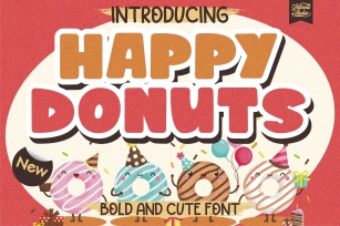 Happy Donuts - Bold and Cute Font Font Download