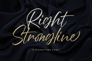 Right Strongline - a Signature Font Font Download