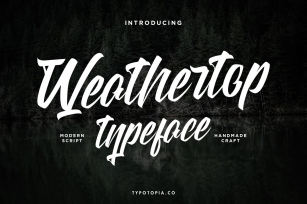 Weathertop Modern Script Typeface Font Download