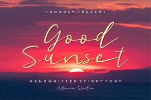 Good Sunset - Handwritten Script Font Font Download