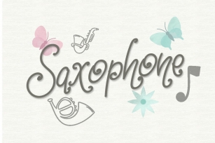 Saxophone - Quirky Handwritten Font Font Download