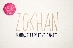 Zokhan - Handwritten Font Family Font Download