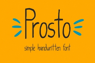 Prosto - simple handwritten font Font Download